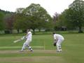 Hugh J hits to leg